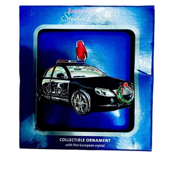 Regent Square Studio Design Police Car Ornament with Christmas Wreath - Picture 4 of 6